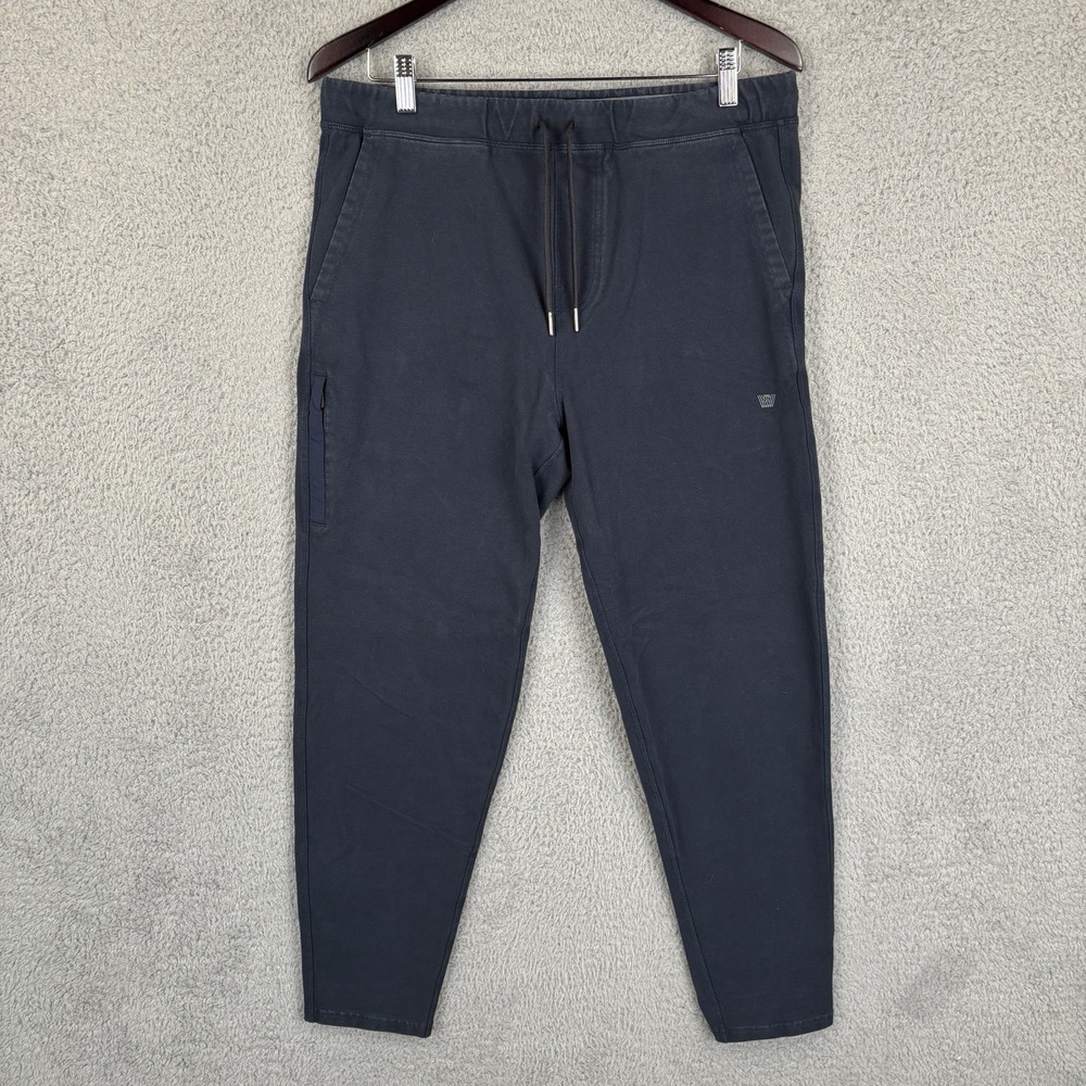 Mack Weldon Ace Sweatpants Mens Large Navy Blue Cotton‎ Stretch Joggers